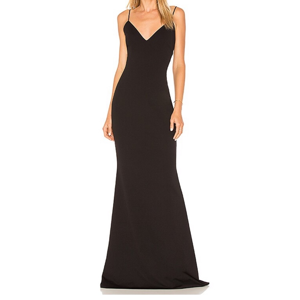 Backless Gown with Lace Train